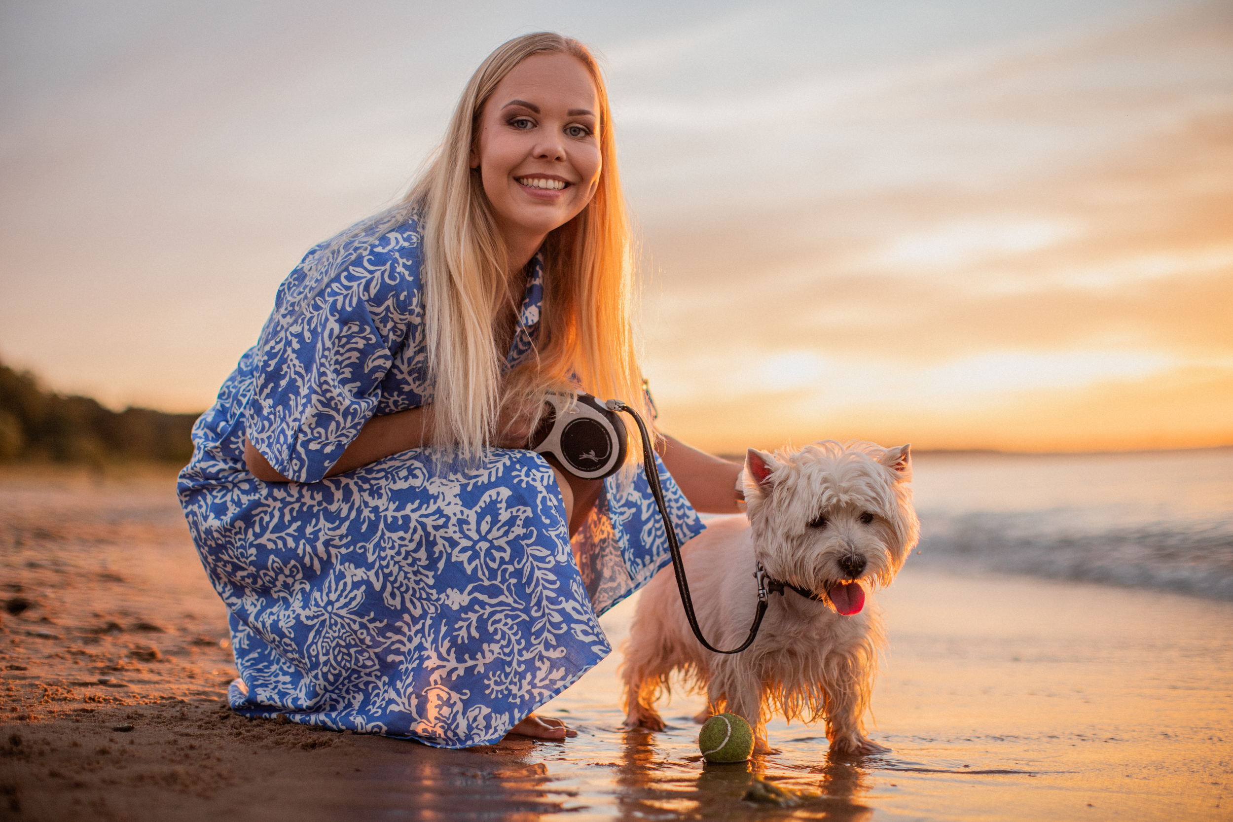 Perepildid Liimala rannas koos koeraga I Fotograaf Reti Kokk