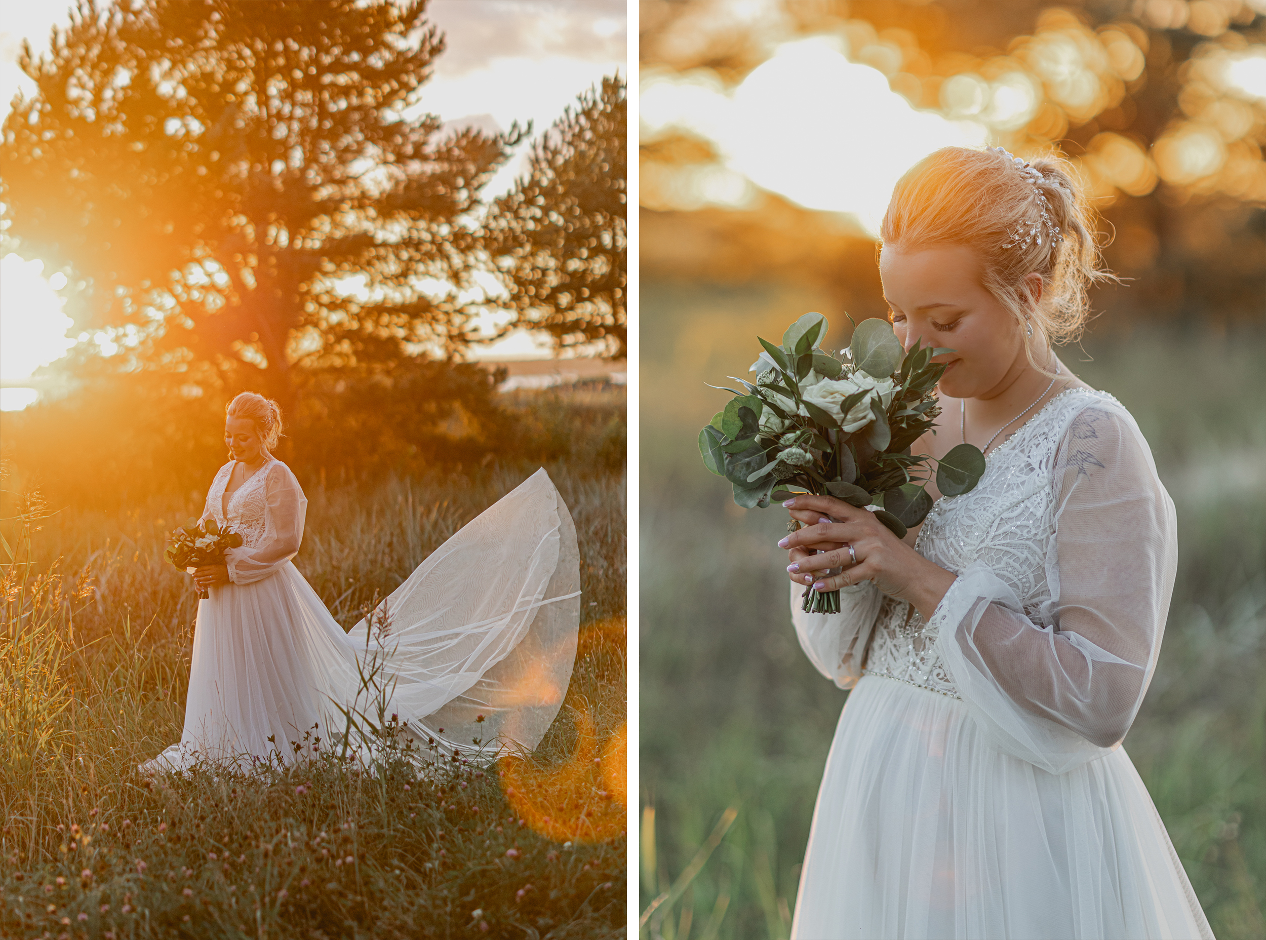 Pruutpaari ilupildid loojangus Võsu rannas I Fotograaf Reti Kokk