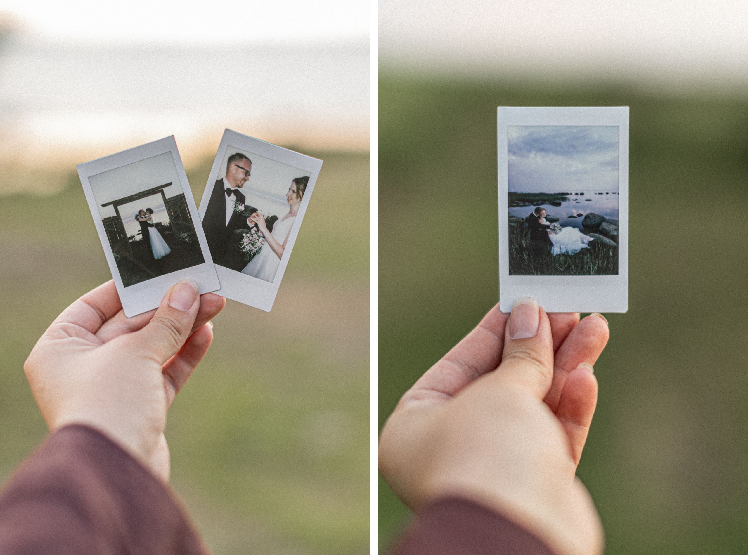 Pulmapidu kodurannas I Pulmafotograaf Reti Kokk Polaroidpildid pulmapäevast